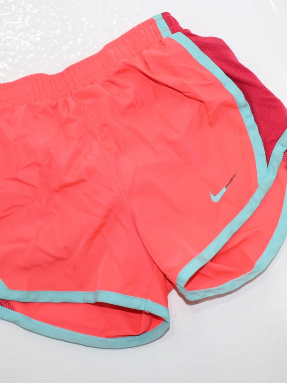 Nike Women's Coral with Aqua Trim Athletic Shorts